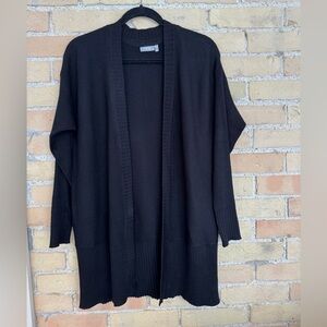 New Fransa Long Black Cardigan